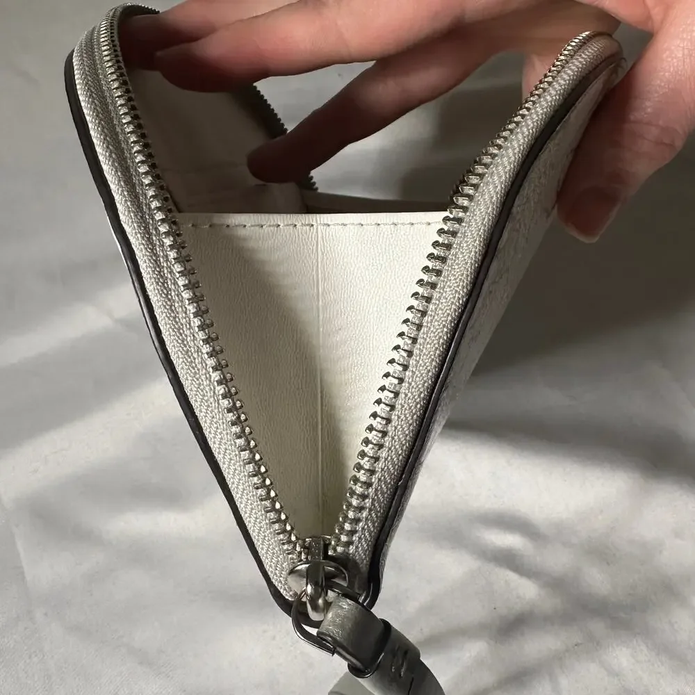 Kate Spade Breezy Floral Half Moon Wristlet Cream Gold Pebbled Leather - Picture 11 of 14